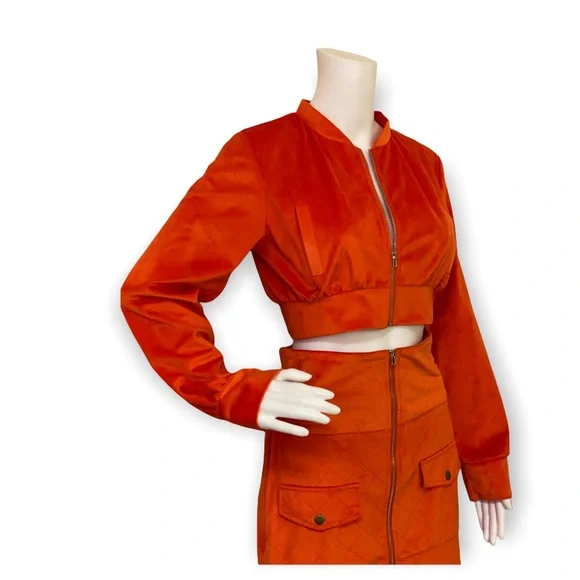 Suede Jacket & Skirt Set - Picture 8 of 11